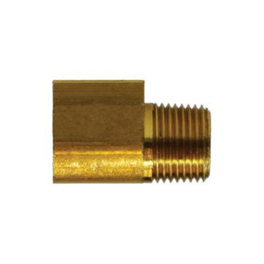 Opens dialog Midland Industries 12063 - 90° Elbow, 3/8" Female Inverted Flared x 1/8" NPT(M)F, Brass