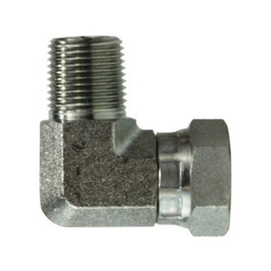 Opens dialog Midland Industries 15013232 - 90° Swivel Adapter Elbow, 2" Male Pipe x 2" FNPSM, Steel