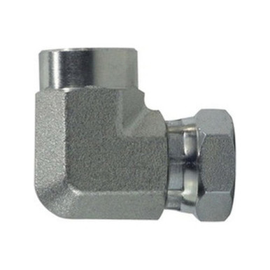 Opens dialog Midland Industries 150244 - 90° Union Swivel Elbow, 1/4" FIP x 1/4" FNPSM, Steel