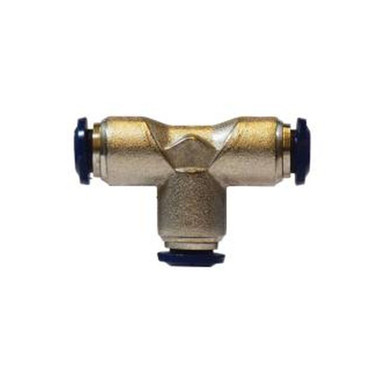 Opens dialog Midland Industries 20028N - Union Tee, 1/4" Push-In x 1/4" Push-In x 1/4"Push-In, Brass,