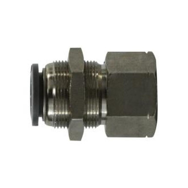 Opens dialog Midland Industries 20175C - Bulkhead Connector, 1/2" Push-In x 1/4" FIP, Composite