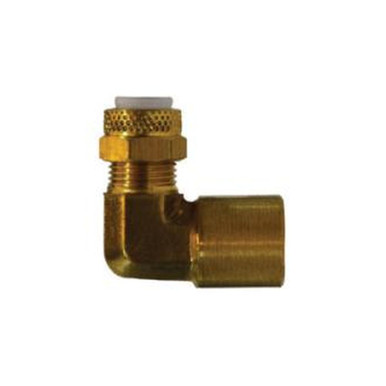 Opens dialog Midland Industries 20304 -Poly-Flo 90° Elbow, 3/8" Tube OD x 1/4" NPT(F)F, Brass