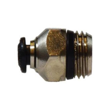 Opens dialog Midland Industries 20619N - Internal Hex Straight Adapter, 3mm Push-In x #5 MPT, Brass,