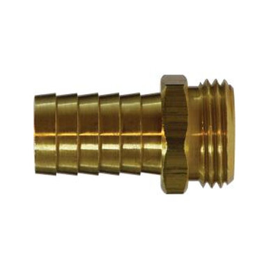 Opens dialog Midland Industries 707048-1212 - Straight Male End Hex Adapter, 3/4" Hose Barbed x 3/4" MGH, Brass
