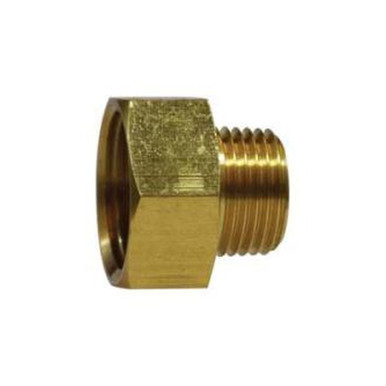 Opens dialog Midland Industries 30093 - Straight Rigid Adapter, 3/4" FGH x 3/4" NPT(M)F, Brass