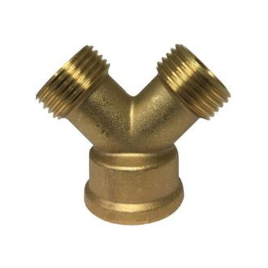 Opens dialog Midland Industries 707461-12 - Wye Connector, 3/4" FGH x 3/4" MGH x 3/4" MGH, Brass