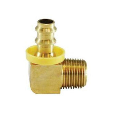 Opens dialog Midland Industries 30379 - 90° Elbow, 5/8" Push-On Hose Barbed x 1/2" MIP, Brass