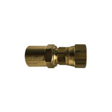 Opens dialog Midland Industries 32774 - Reusable Swivel Adapter, 3/8" Hose Barbed x 3/8" FNPSM, Brass