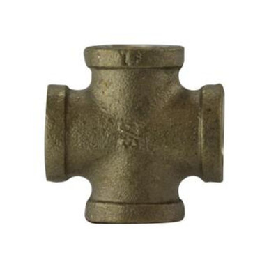 Opens dialog Midland Industries 44397LF - Pipe Cross, 1-1/2" FPT x 1-1/2" FPT x 1-1/2" FPT x 1-1/2" FPT, Bronze