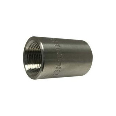 Opens dialog Midland Industries 62415B1 - Barstock Coupling, 1" FPT x 1" FPT, Stainless Steel, 1000 lb