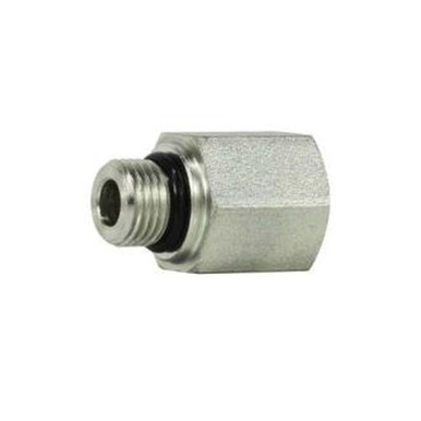 Opens dialog Midland Industries 6405O106 - Straight Adapter, 5/8" Male ORB x 3/8" NPT(F), Steel