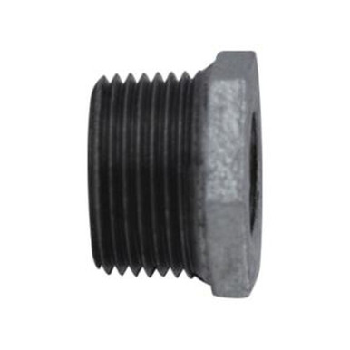 Opens dialog Midland Industries 64538 - Reducer Hex Bushing, 3" MPT x 2" FPT, Iron, Galvanized