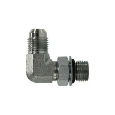 Opens dialog Midland Industries 6809NWO66 - 90° Elbow, 3/8" Male ORB x 3/8" Female JIC, Steel