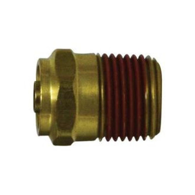 Opens dialog Midland Industries 681008 - Straight Connector, 5/8" Tube OD x 1/2" Male NPTF, Brass