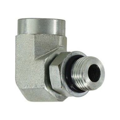 Opens dialog Midland Industries 6815NWO44 - 90° Elbow, 7/16" Female ORB x 7/16" Male ORB, Steel