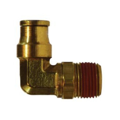 Opens dialog Midland Industries 690608S - 90° Swivel Elbow, 3/8" Tube OD x 1/2" Male NPTF, Brass