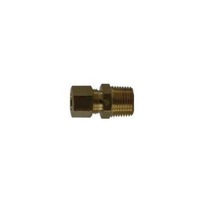 Opens dialog Midland Industries 700088-0808 - Tank Connector, 1/2" Compression x 1/2" MIP, Brass