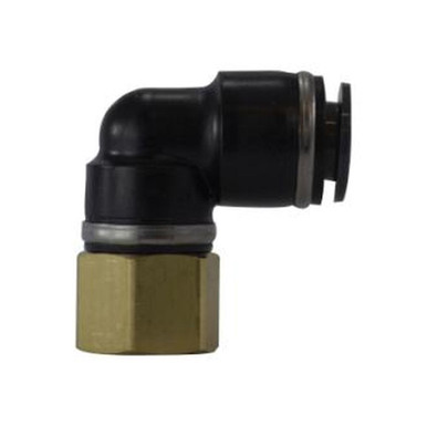 Opens dialog Midland Industries 700804C - 90° Elbow, 1/2" Push" Tube x 1/4" NPT(F), Composite