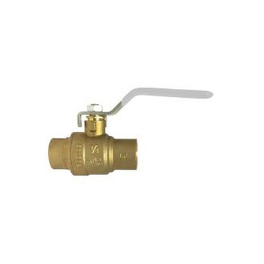 Opens dialog Midland Industries 943612LF - Ball Valve, 1/2" Nominal, Sweat x Sweat, 600 psi WOG Pressure, -22 to