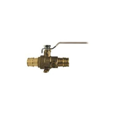 Opens dialog Midland Industries 945623LF - Cold Expansion Ball Valve w/ Waste Drain & Drop Ear, 1" Nominal, PEX x