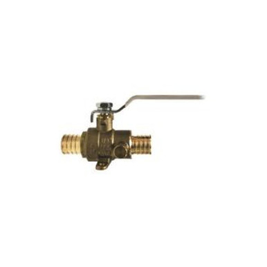 Opens dialog Midland Industries 945650LF - Ball Valve w/ Waste Drain & Drop Ear, 1/2" Nominal, PEX x PEX