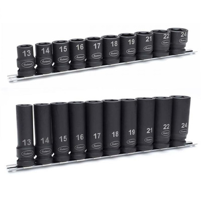 Eastwood 1/2 Inch Metric 10 Piece Impact Socket Set (32137, 32139)